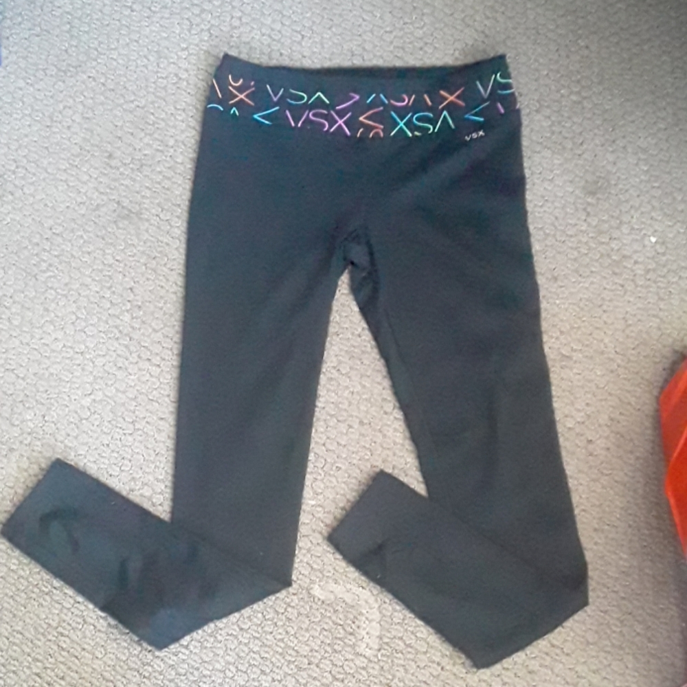 VICTORIA'S SECRET SPORT BLACK LEGGINGS SZ: SMALL!!